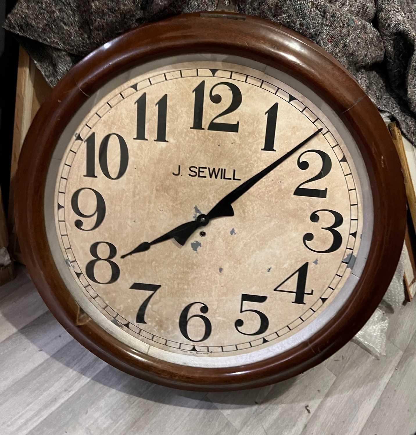 A LARGE LATE 19TH / EARLY 20TH CENTURY ENGLISH FUSEE WALL CLOCK - Image 3 of 11