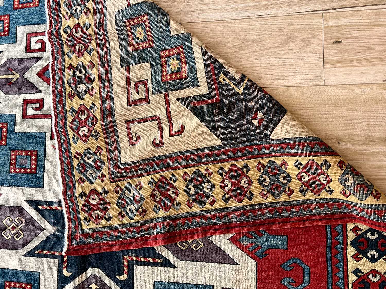 A CAUCASIAN STAR KAZAK RUG, CIRCA 1930 - Image 3 of 4