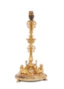 A 19TH CENTURY ENGLISH ORMOLU LAMP BASE