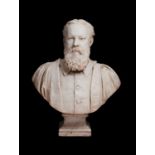 A MID 19TH CENTURY MARBLE BUST OF A GENTLEMAN