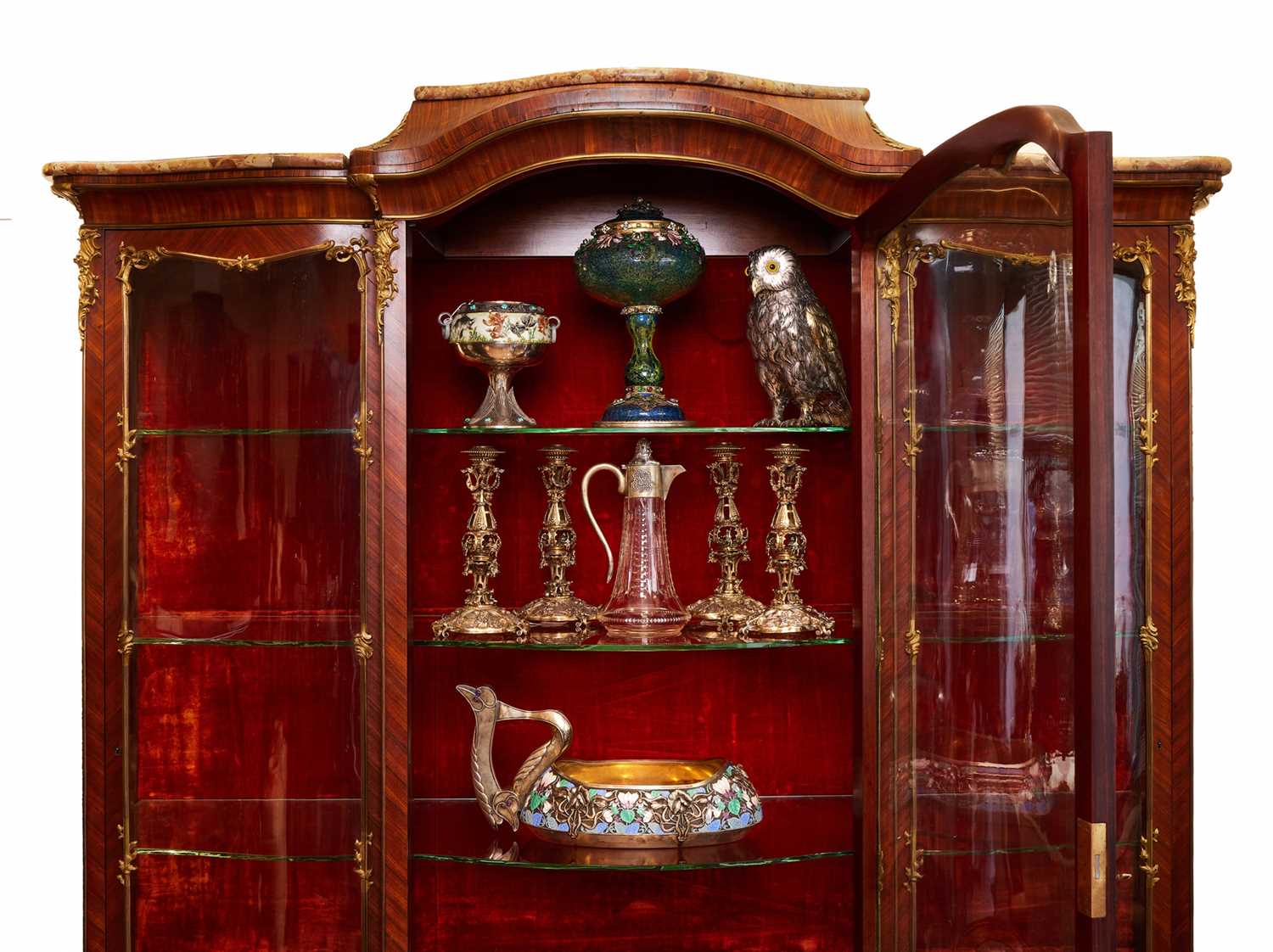 A FINE LATE 19TH CENTURY VITRINE IN THE MANNER OF FRANCOIS LINKE - Image 2 of 2