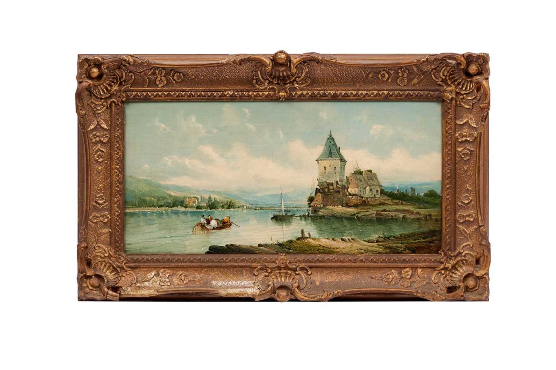 ATTRIBUTED TO ALFRED VICKERS (1853-1907):A RHINE RIVER SCENE