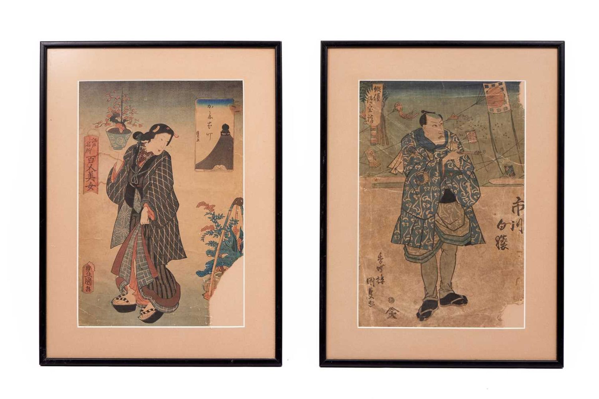 TWO 19TH CENTURY JAPANESE WOOD BLOCK PRINTS