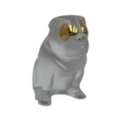 A LALIQUE FROSTED GLASS MODEL OF A BRITISH BULLDOG