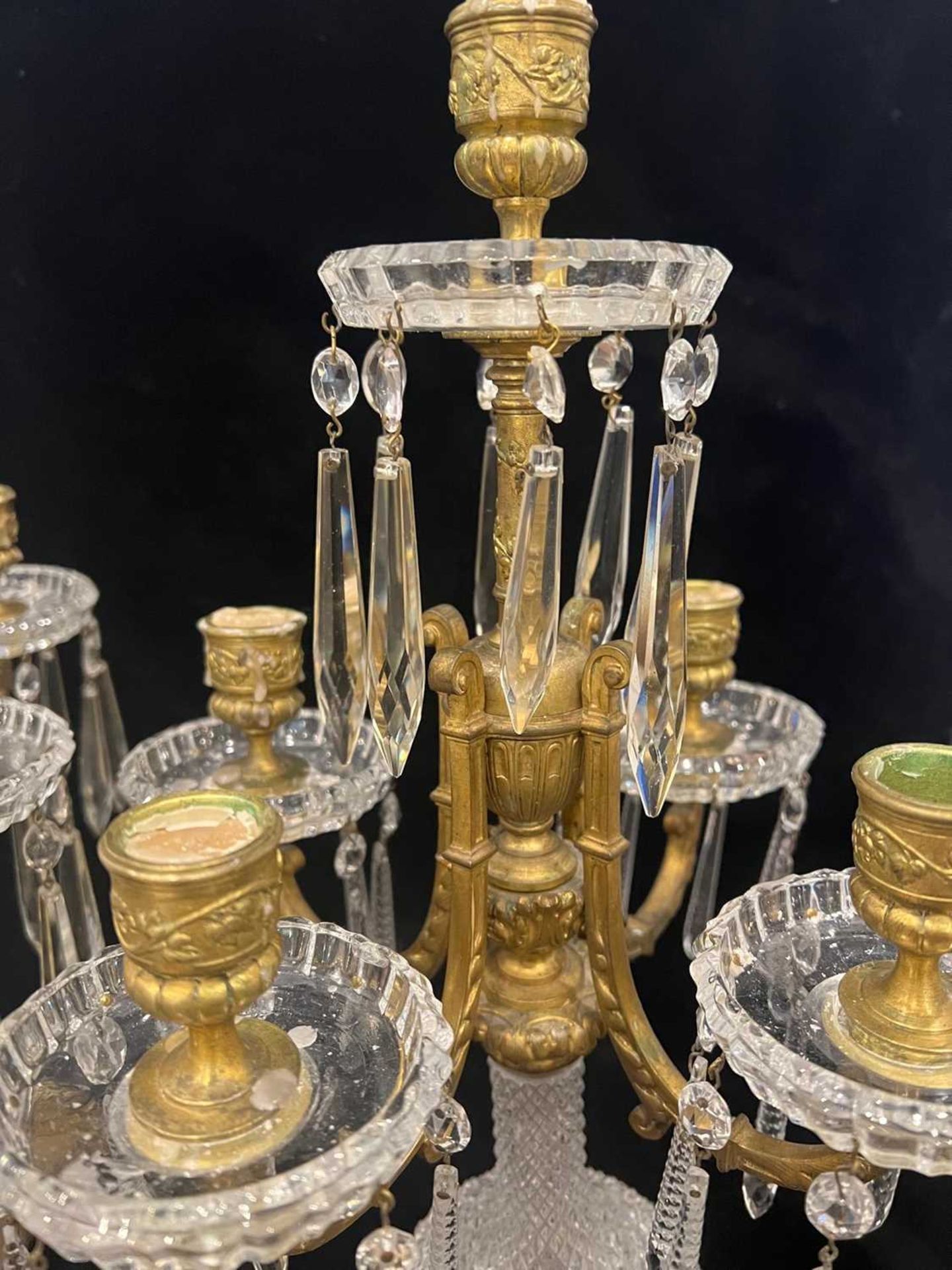 BACCARAT: AN IMPORTANT PAIR OF LATE 19TH CENTURY CUT CRYSTAL GLASS AND ORMOLU CANDELABRA - Image 10 of 13