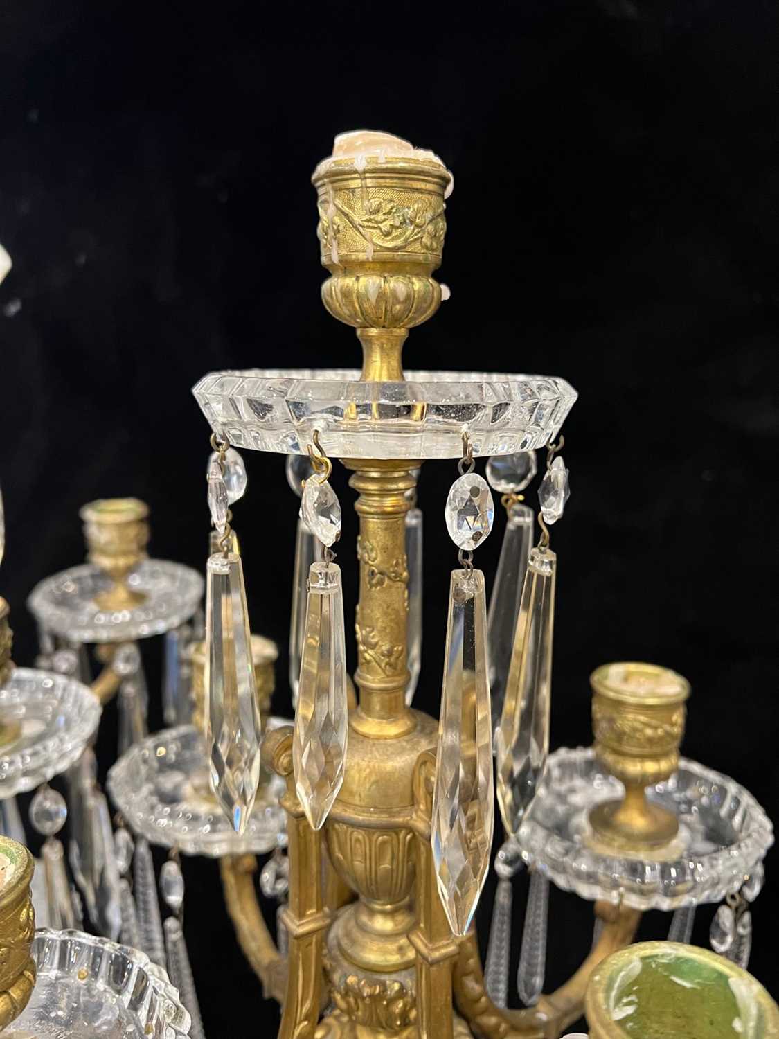 BACCARAT: AN IMPORTANT PAIR OF LATE 19TH CENTURY CUT CRYSTAL GLASS AND ORMOLU CANDELABRA - Image 5 of 13