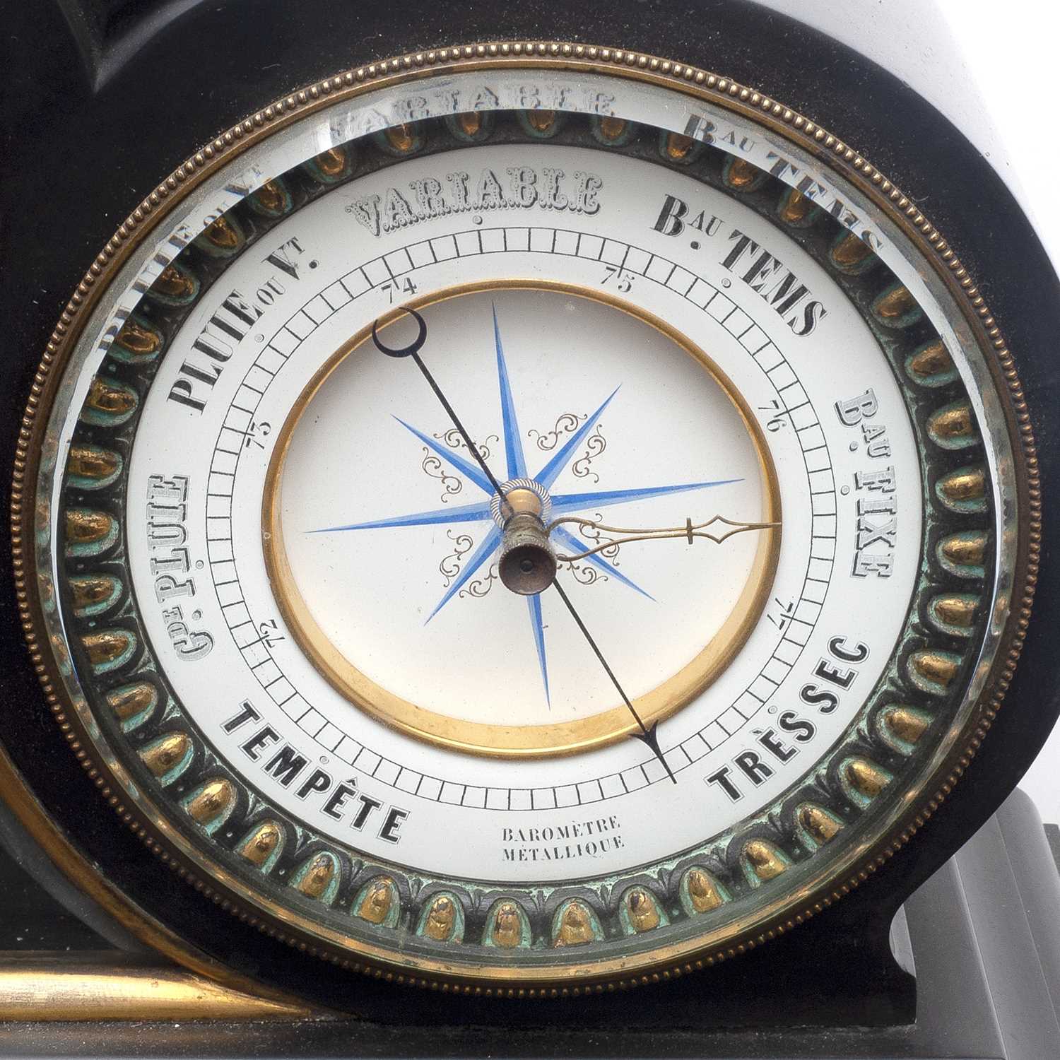 AN IMPRESSIVE 19TH CENTURY FRENCH PERPETUAL CALENDAR CLOCK WITH MOONPHASE AND BAROMETER - Image 5 of 6
