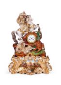 JACOB PETIT: A FINE 1840'S PORCELAIN CLOCK MADE FOR THE OTTOMAN / TURKISH MARKET