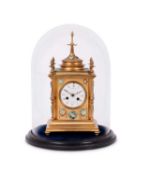 A LATE 19TH CENTURY ORMOLU AND ENAMEL CLOCK SIGNED 'AUBERT & CO'