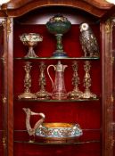 A MASSIVE EARLY 20TH CENTURY RUSSIAN SILVER AND ENAMEL KOVSH IN THE FORM OF A SWAN