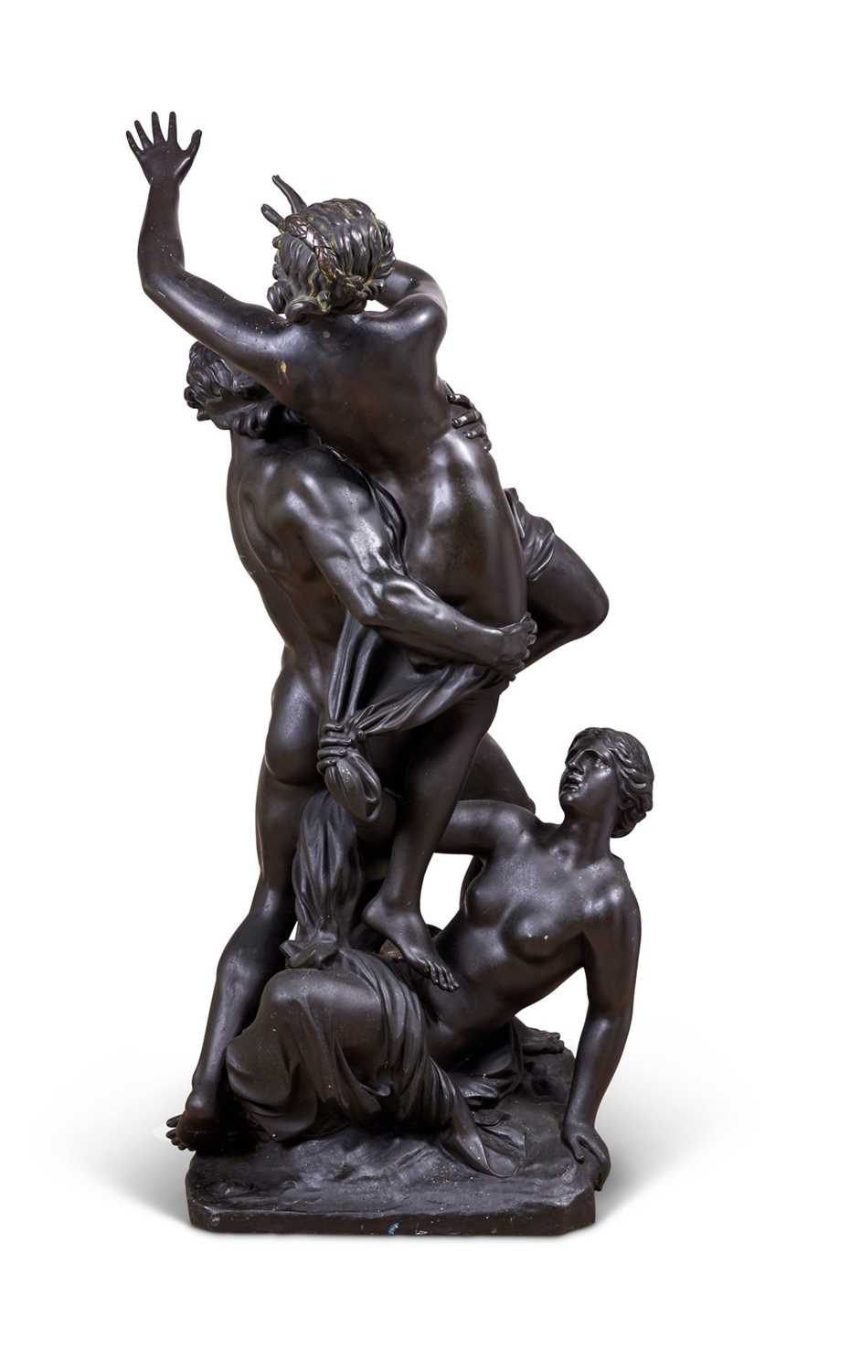 A MASSIVE PAIR OF BRONZE BAROQUE FIGURAL GROUPS AFTER GIRARDON AND GIAMBOLOGNA - Image 8 of 10