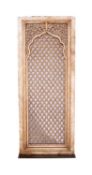 A 19TH CENTURY OR EARLIER CARVED MARBLE JALI SCREEN, MUGHAL INDIA,