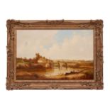 ALFRED VICKERS SNR (1786-1868): A 19TH CENTURY PAINTING OF A BRIDGE