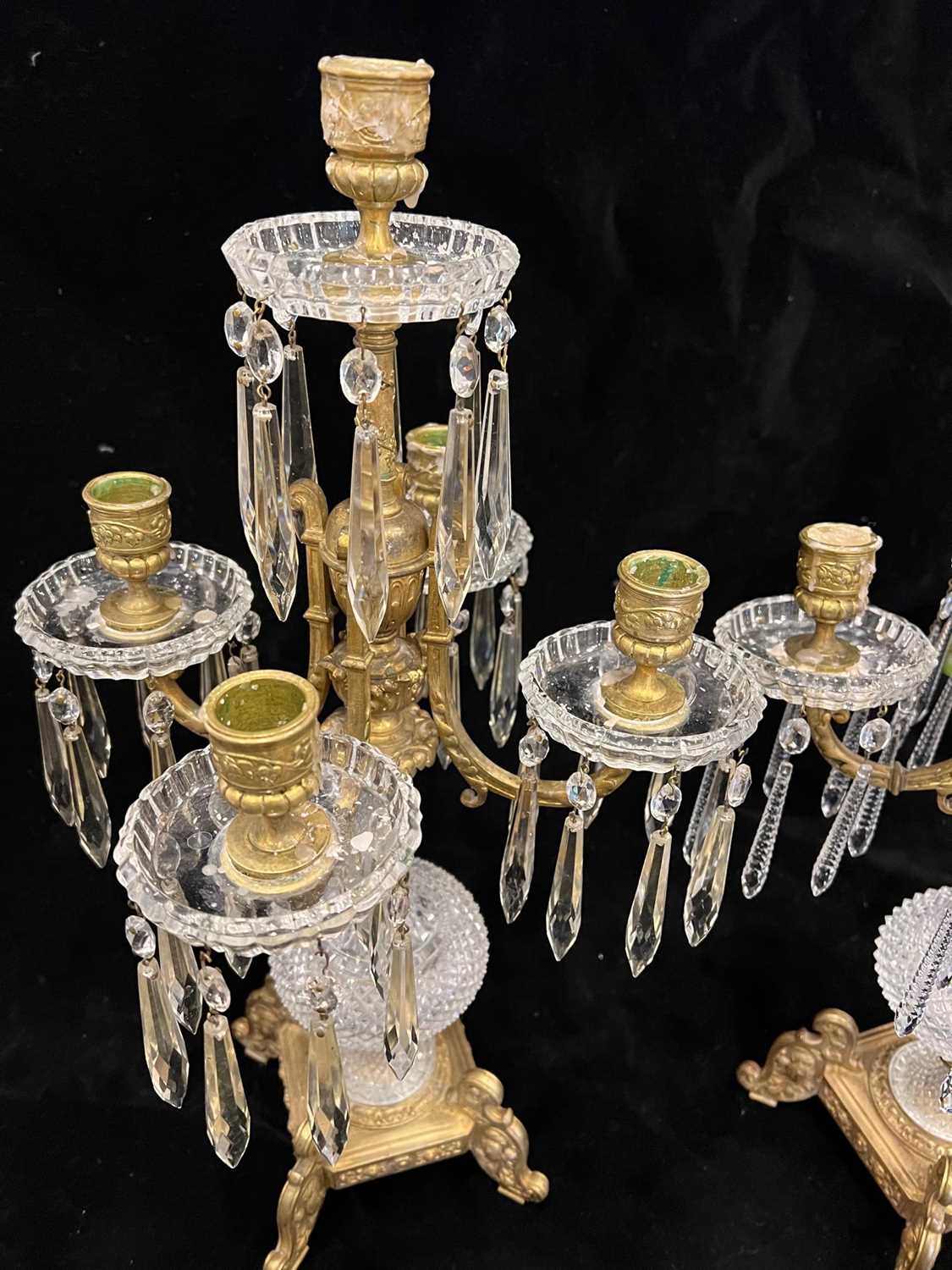 BACCARAT: AN IMPORTANT PAIR OF LATE 19TH CENTURY CUT CRYSTAL GLASS AND ORMOLU CANDELABRA - Image 11 of 13