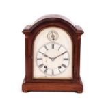 A LATE 19TH CENTURY ENGLISH MAHOGAN Y BRACKET CLOCK