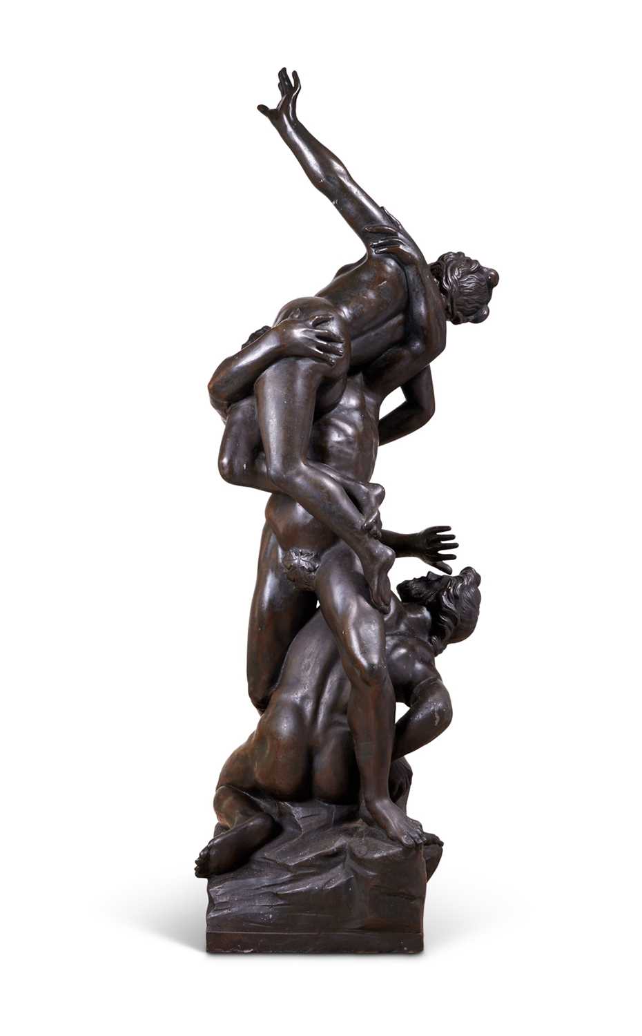 A MASSIVE PAIR OF BRONZE BAROQUE FIGURAL GROUPS AFTER GIRARDON AND GIAMBOLOGNA - Image 7 of 10