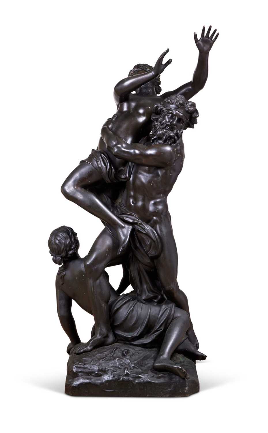 A MASSIVE PAIR OF BRONZE BAROQUE FIGURAL GROUPS AFTER GIRARDON AND GIAMBOLOGNA - Image 5 of 10
