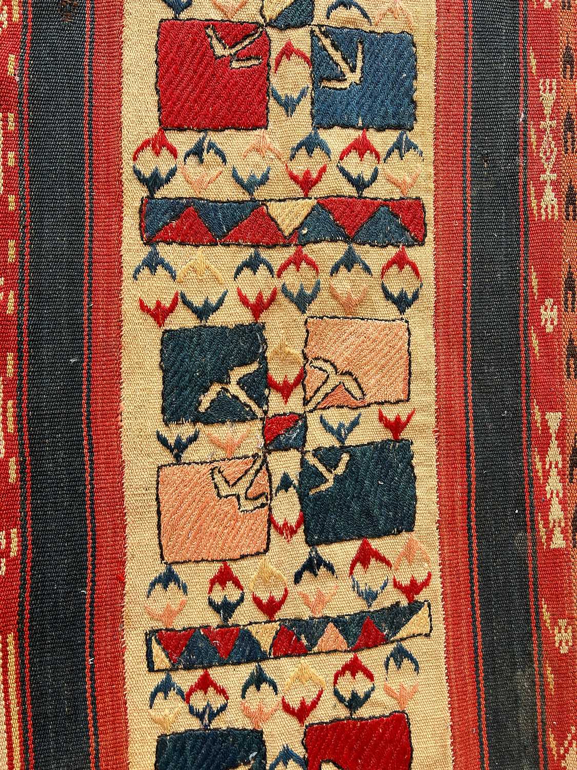 A LARGE EARLY 20TH CENTURY TURKMENISTAN BOKHAIR RUNNER - Image 4 of 6