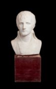 A 19TH CENTURY MARLBE BUST OF NAPOLEON AFTER LOUIS-SIMON BOIZOT