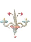 A MURANO GLASS WALL APPLIQUE