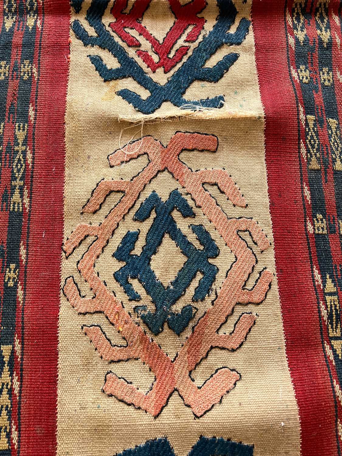 A LARGE EARLY 20TH CENTURY TURKMENISTAN BOKHAIR RUNNER - Image 3 of 6