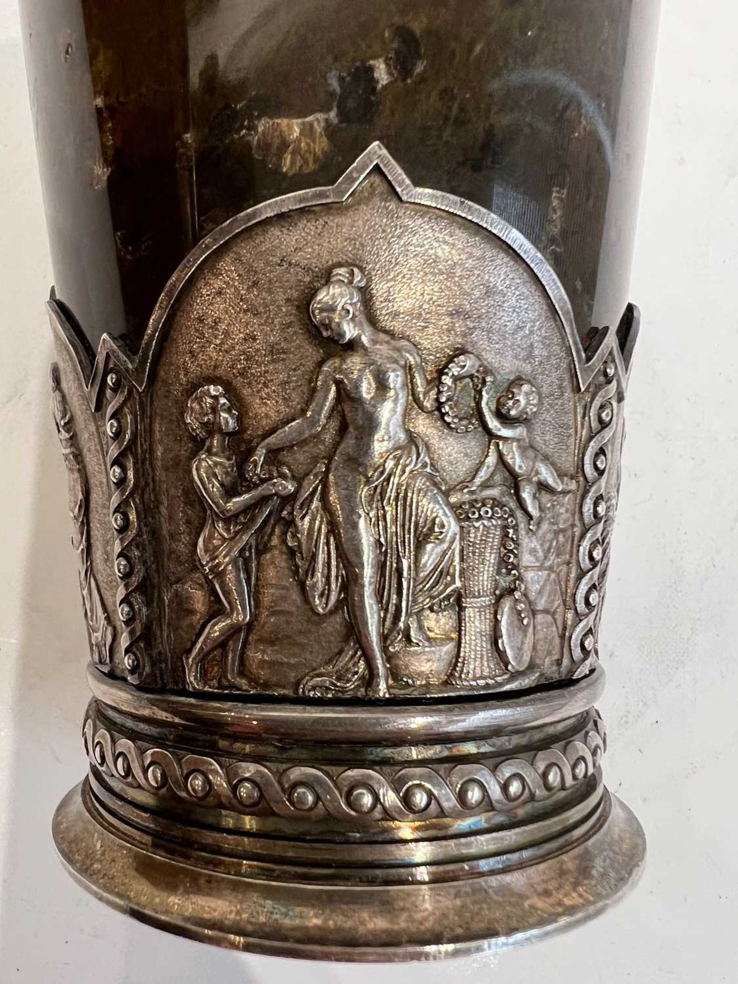 THE FOUR SEASONS CUP: A FINE 19TH CENTURY SILVER MOUNTED CUP WITH RELIEFS AFTER THORVALDSEN - Image 3 of 6