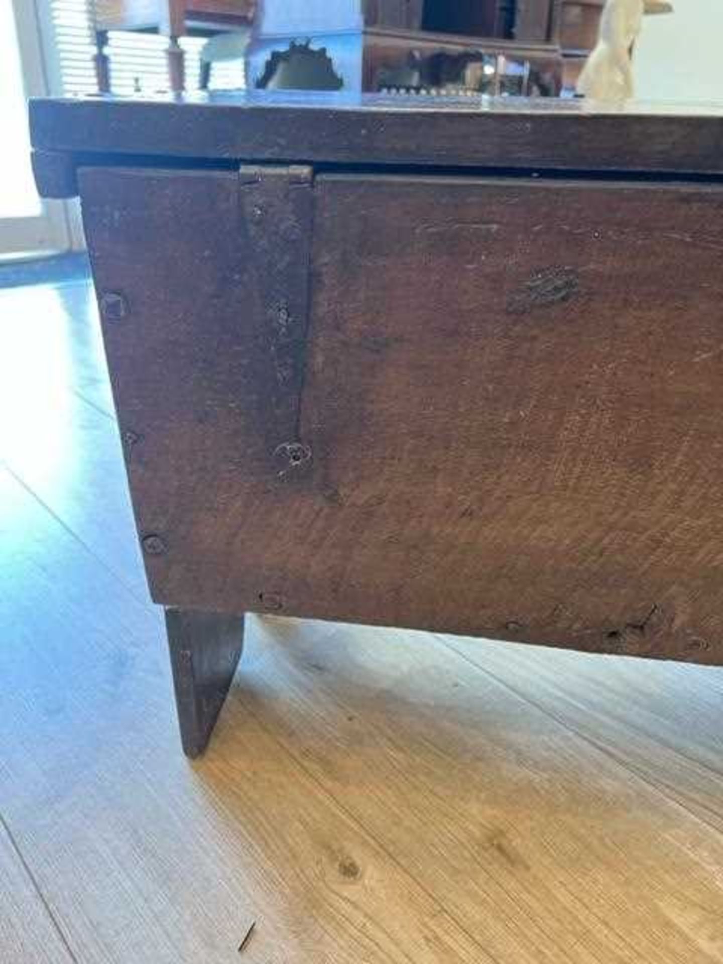 A SMALL 16TH CENTURY GOTHIC PERIOD OAK COFFER - Bild 10 aus 22