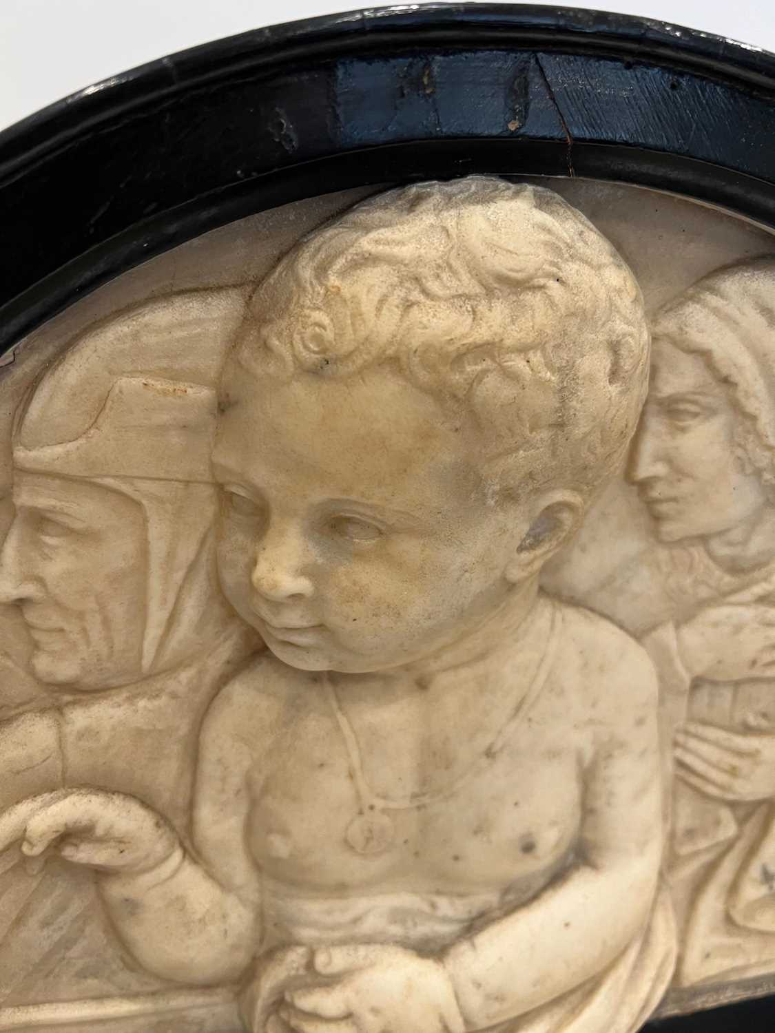 MANNER OF DESIDERIO DA SETTIGNANO: A MARBLE RELIEF OF THE CHRIST CHILD - Image 7 of 9