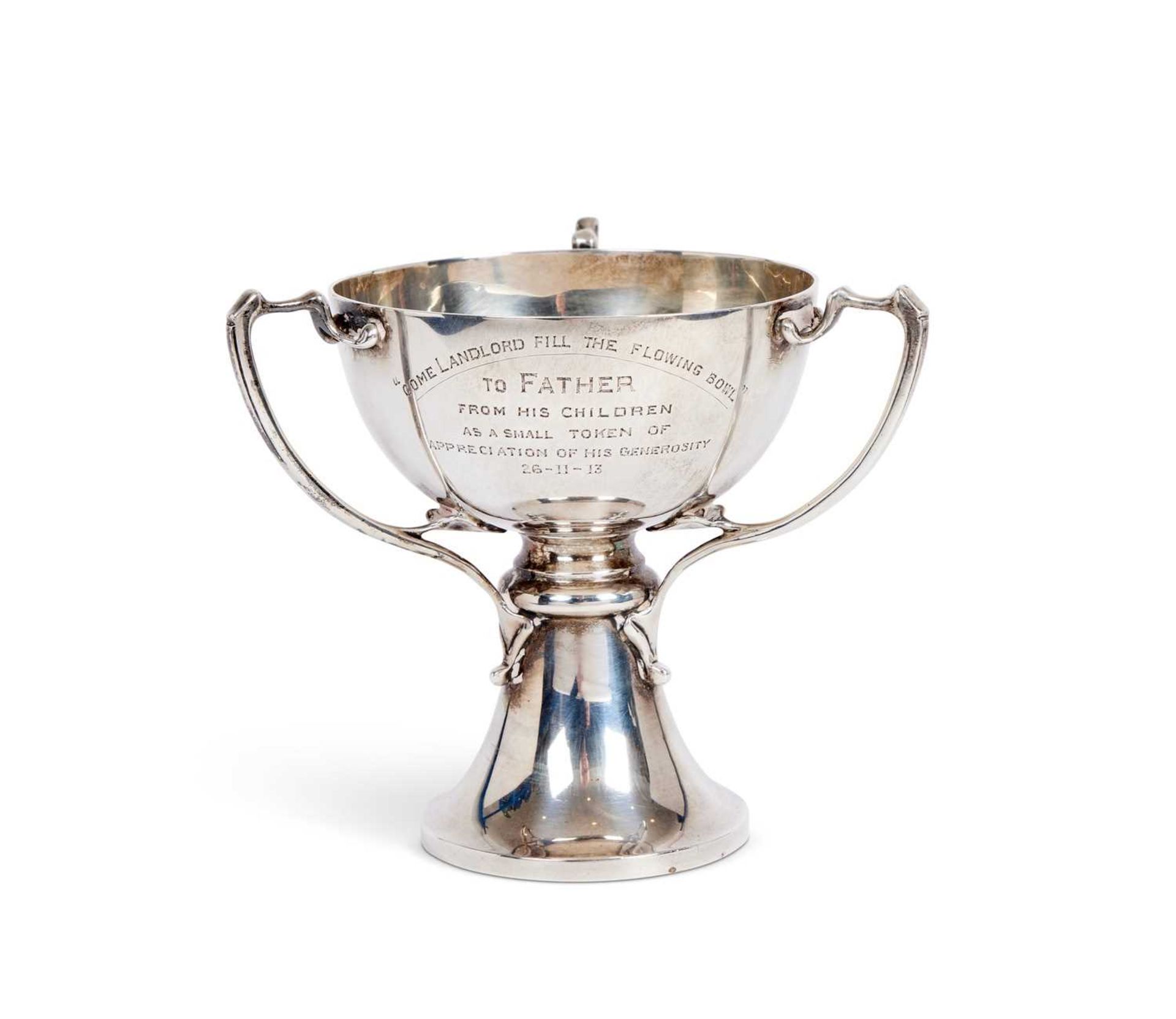 A SILVER CUP IN THE ART NOUVEAU STYLE, BIRMINGHAM, 1912, BY ALEXANDER CLARK & CO. LONDON