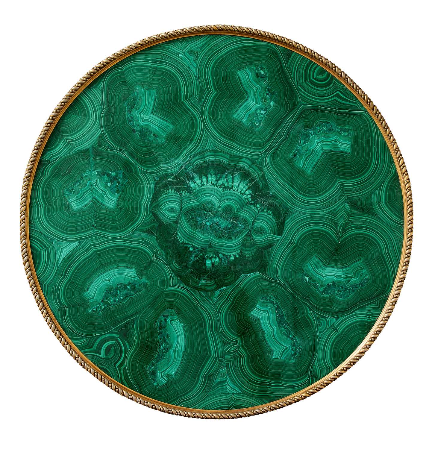 A FINE EARLY 20TH CENTURY MALACHITE AND ORMOLU MOUNTED TABLE - Image 4 of 4