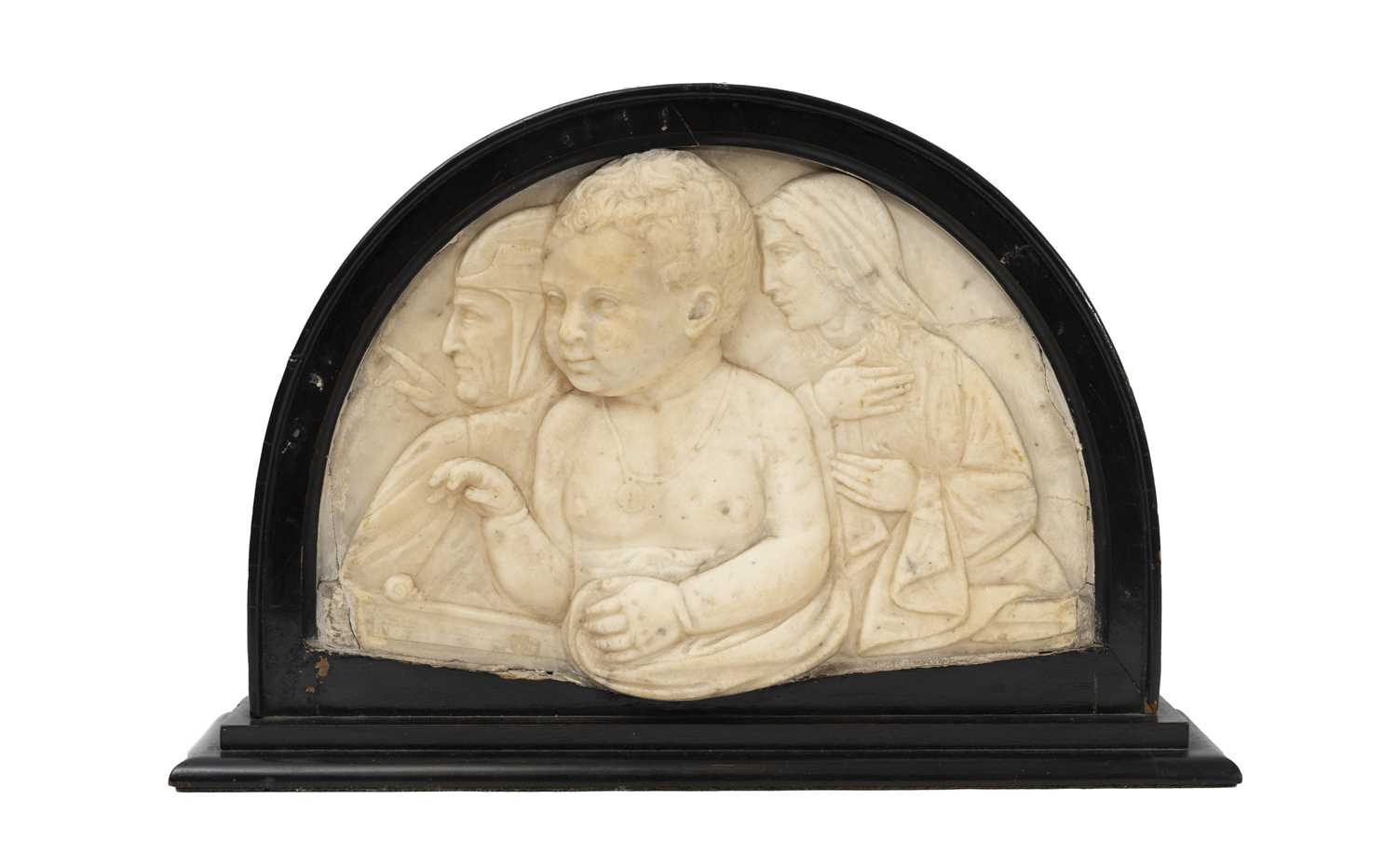 MANNER OF DESIDERIO DA SETTIGNANO: A MARBLE RELIEF OF THE CHRIST CHILD