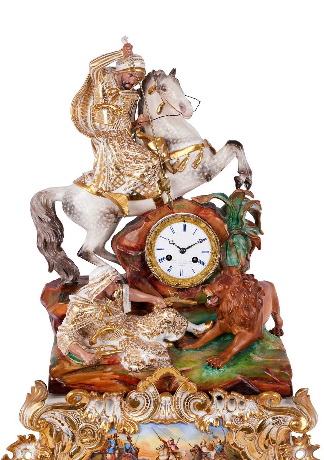 JACOB PETIT: A FINE 1840'S PORCELAIN CLOCK MADE FOR THE OTTOMAN / TURKISH MARKET - Image 6 of 6