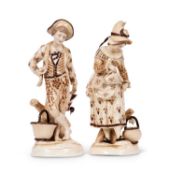 A PAIR OF LATE 19TH CENTURY CONTINENTAL PORCELAIN FIGURES