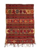 A LATE 19TH / EARLY 20TH CENTURY TURKISTAN BOKHARI RUG