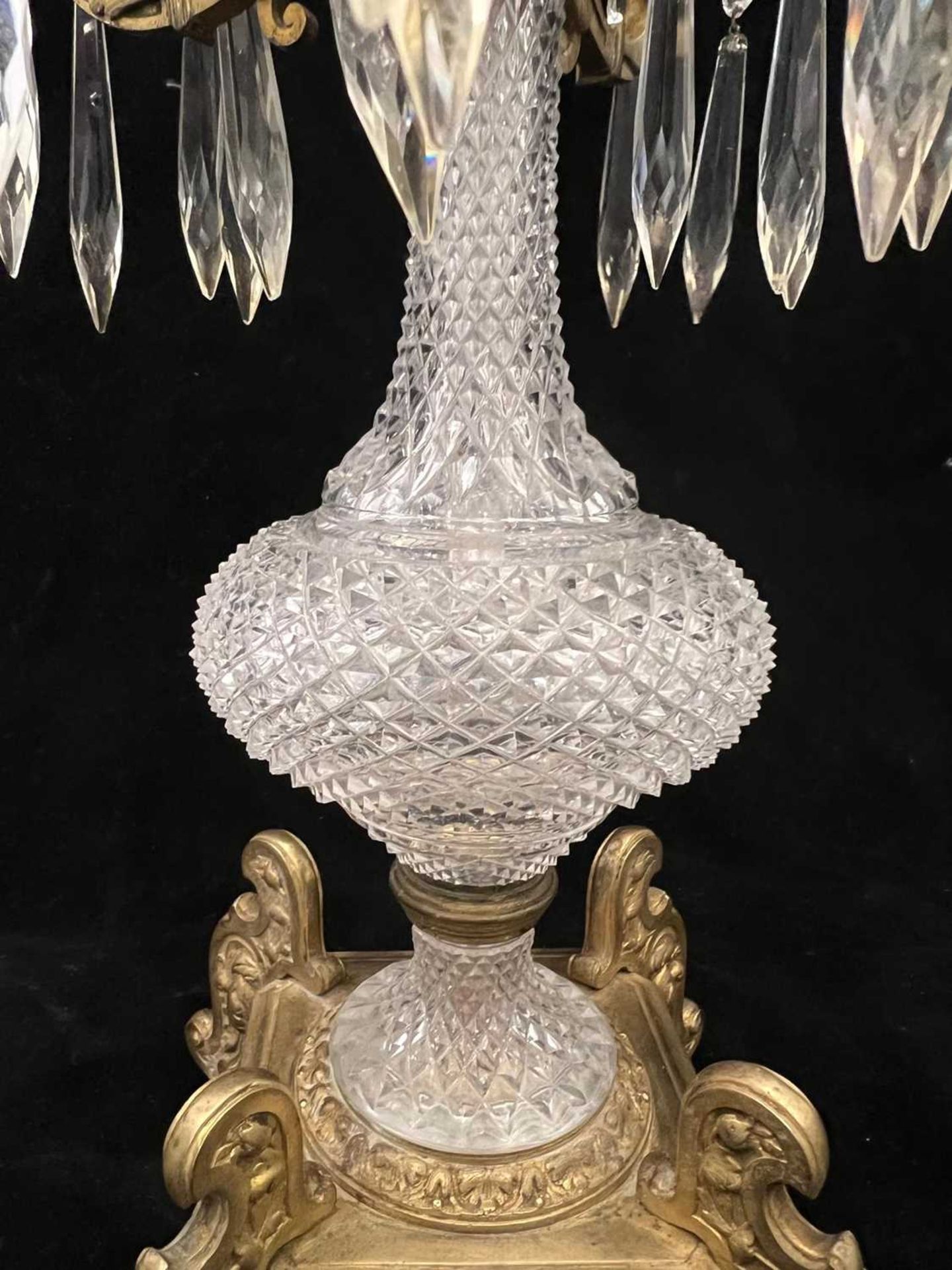 BACCARAT: AN IMPORTANT PAIR OF LATE 19TH CENTURY CUT CRYSTAL GLASS AND ORMOLU CANDELABRA - Image 12 of 13