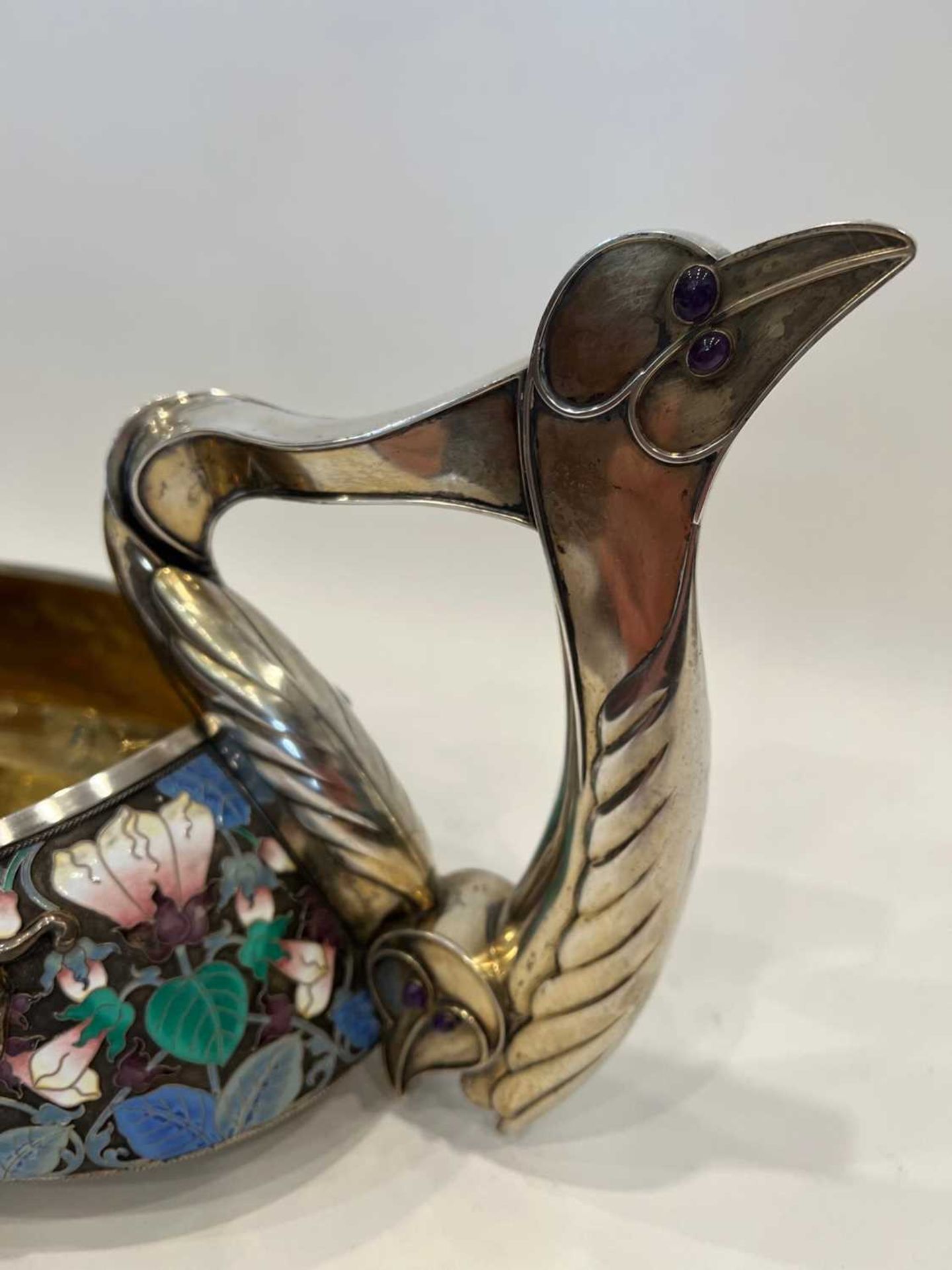 A MASSIVE EARLY 20TH CENTURY RUSSIAN SILVER AND ENAMEL KOVSH IN THE FORM OF A SWAN - Image 18 of 28
