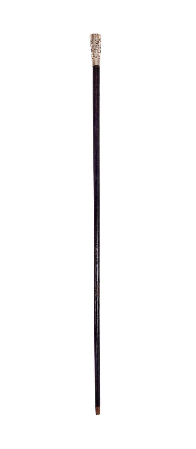 A RUSSIAN SILVER MOUNTED WALKING CANE CIRCA 1900 - Image 2 of 2