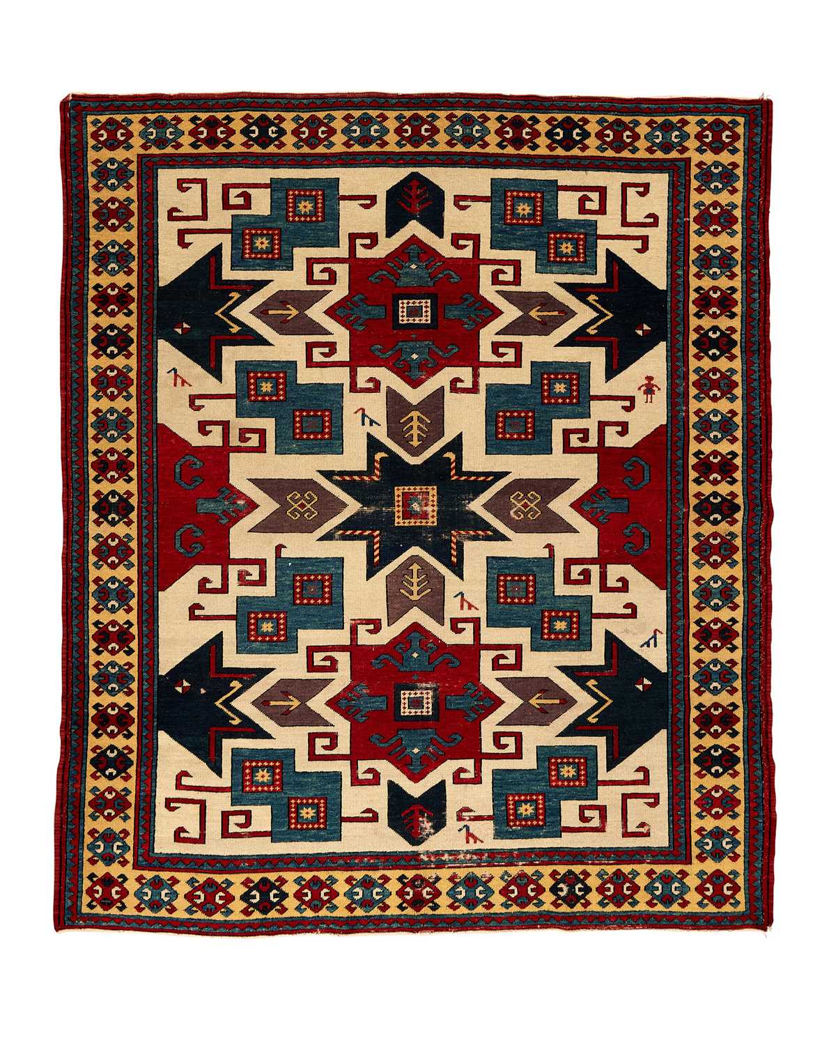 A CAUCASIAN STAR KAZAK RUG, CIRCA 1930