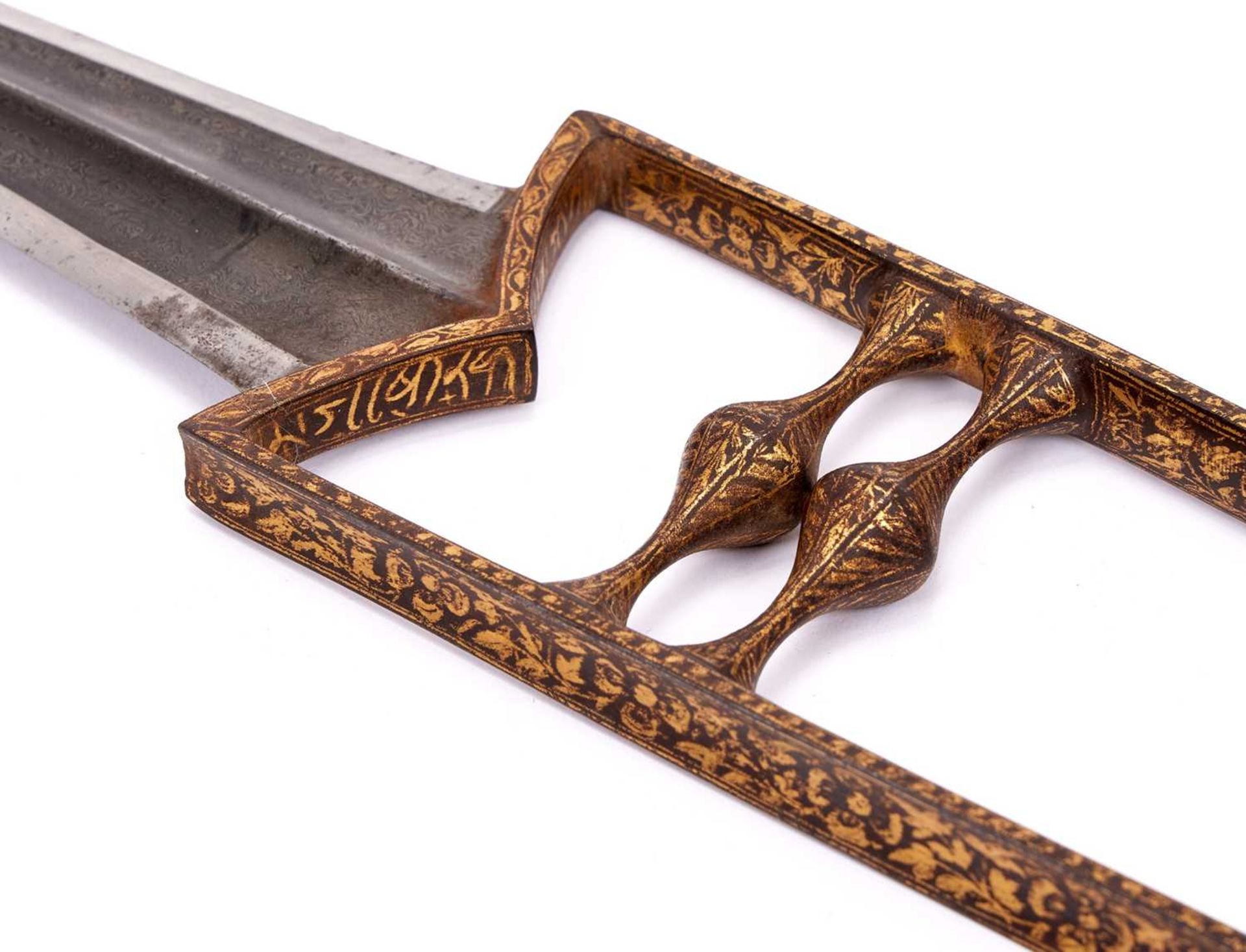 A 19TH CENTURY MUGHAL DAGGER (KATAR) WITH SHEATH - Image 2 of 2