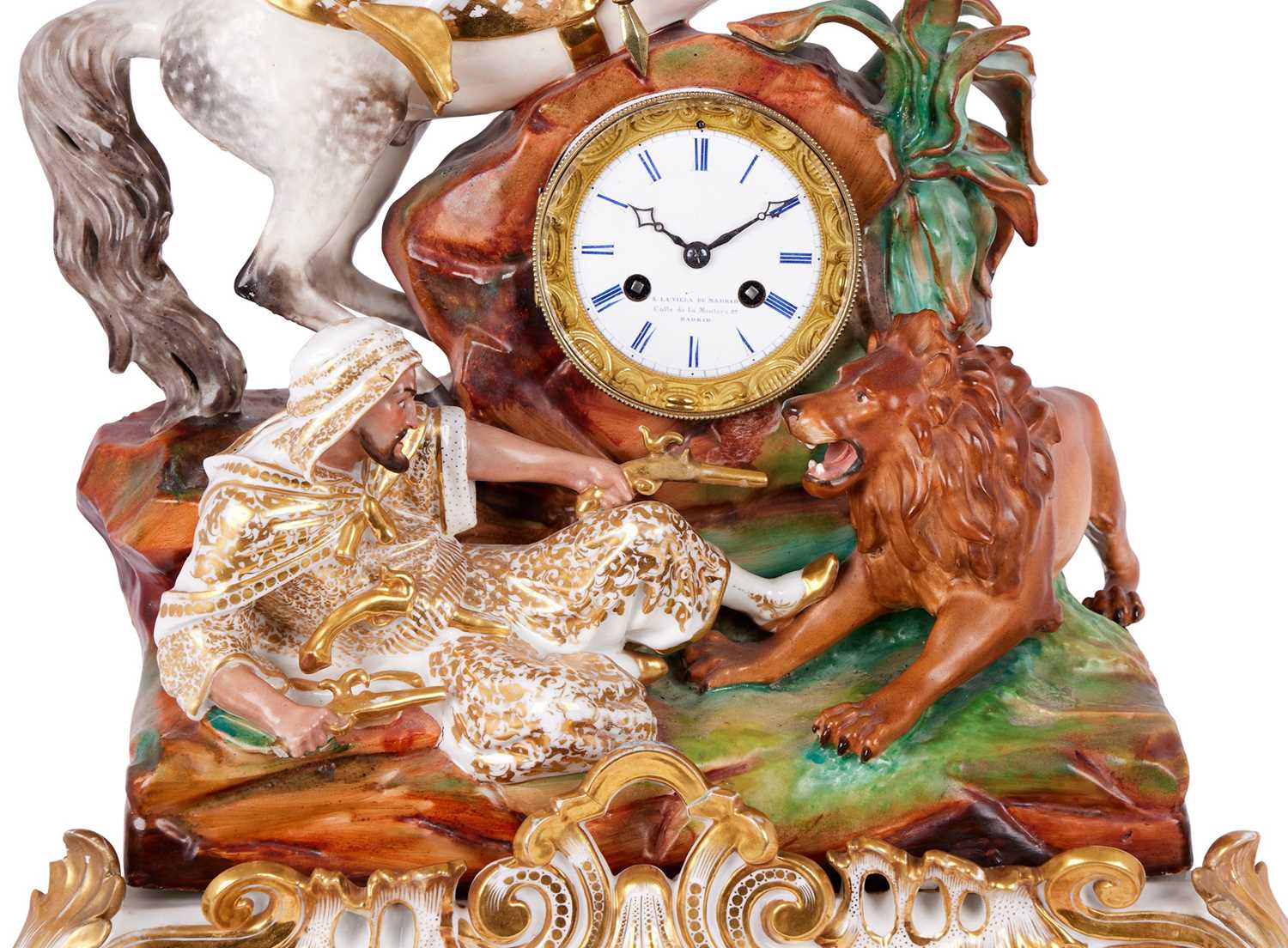 JACOB PETIT: A FINE 1840'S PORCELAIN CLOCK MADE FOR THE OTTOMAN / TURKISH MARKET - Image 5 of 6