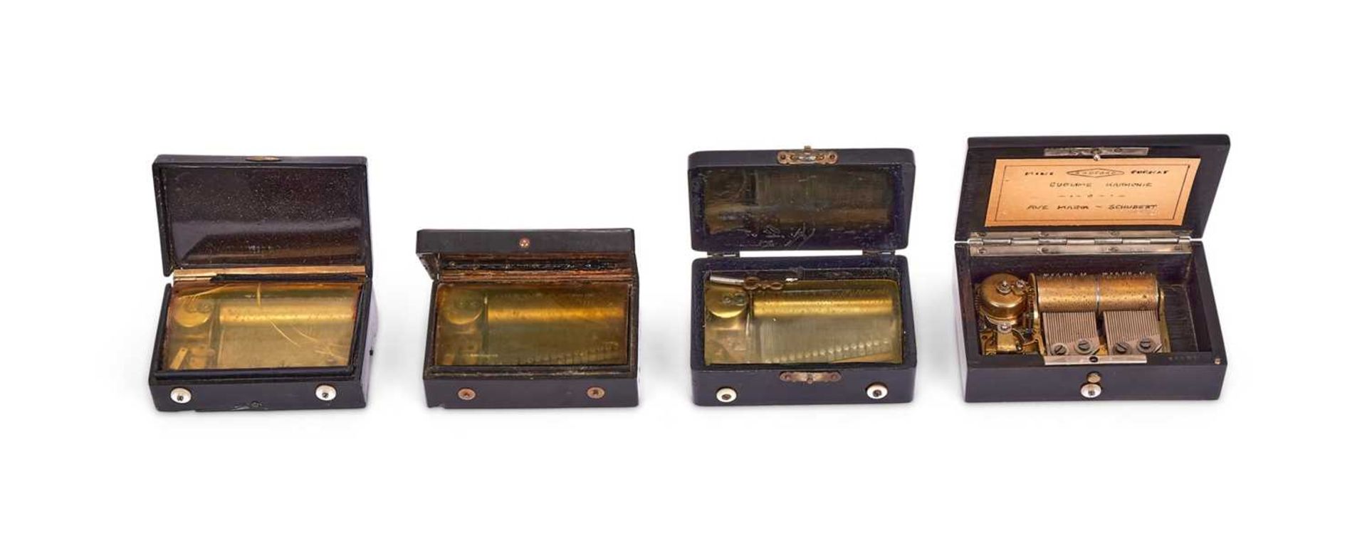 FOUR 19TH CENTURY FRENCH MINIATURE MUSIC BOXES - Bild 2 aus 2