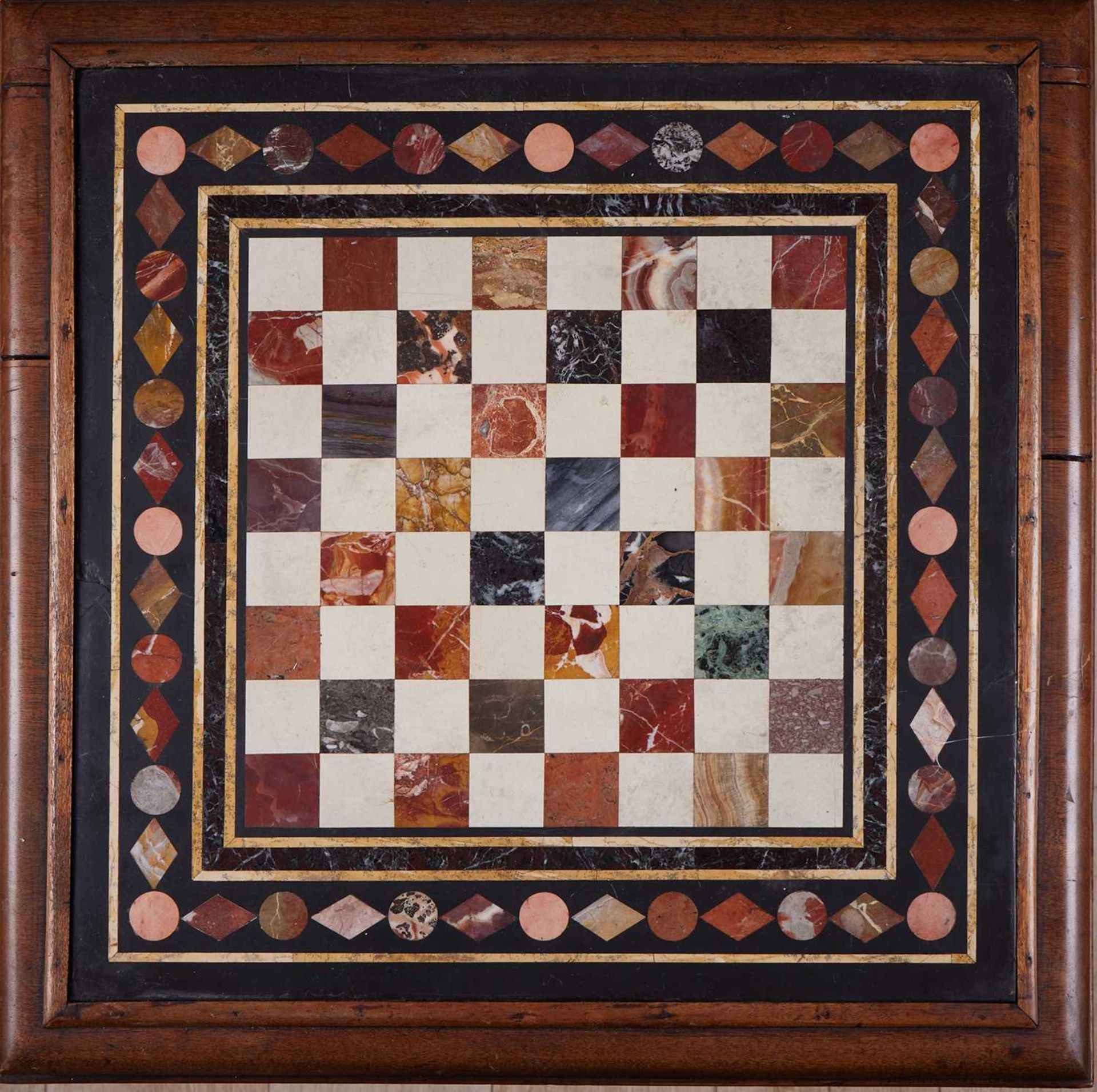 A SPECIMEN MARBLE INLAID GAMING TABLE - Image 2 of 2