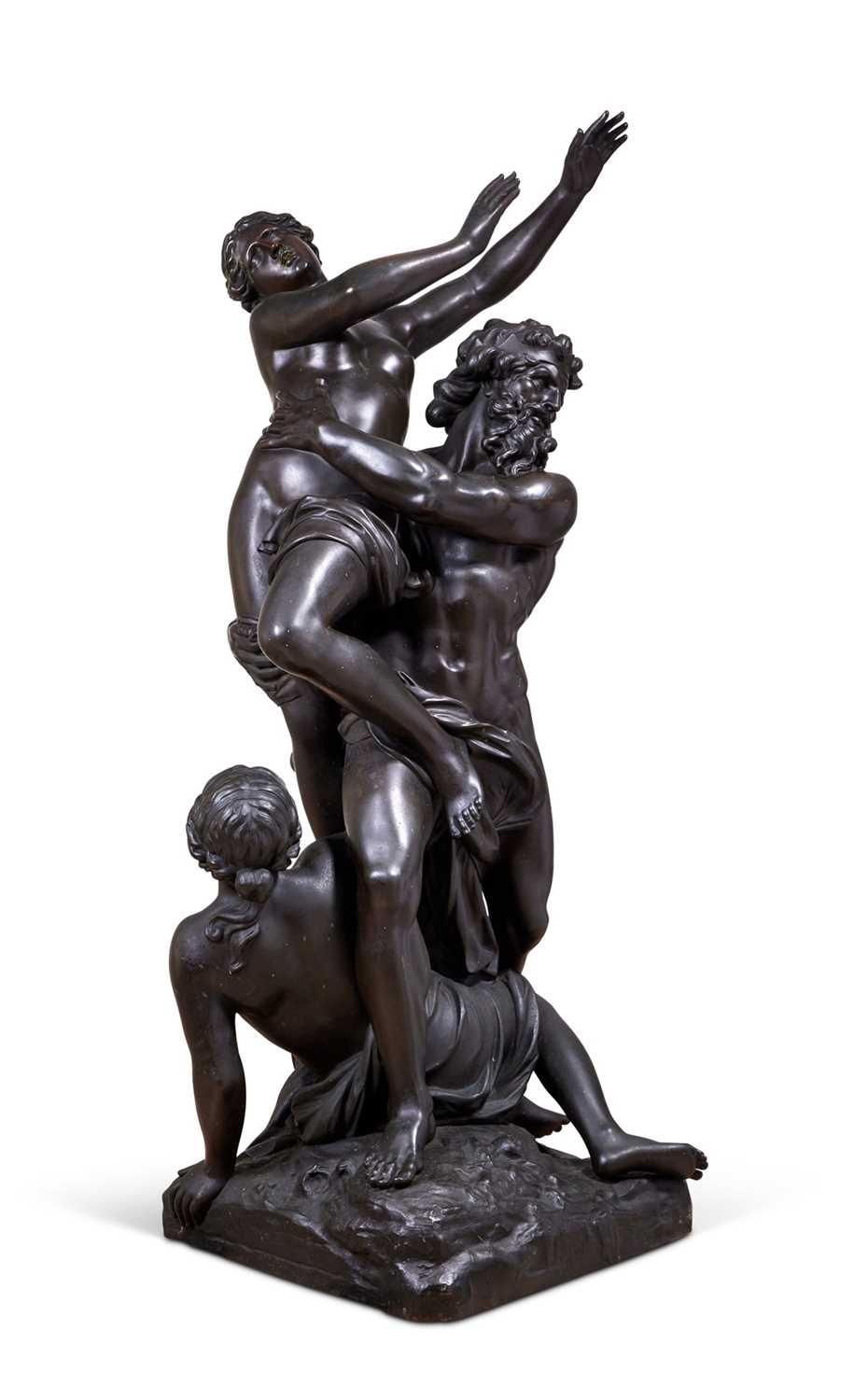 A MASSIVE PAIR OF BRONZE BAROQUE FIGURAL GROUPS AFTER GIRARDON AND GIAMBOLOGNA - Image 3 of 10