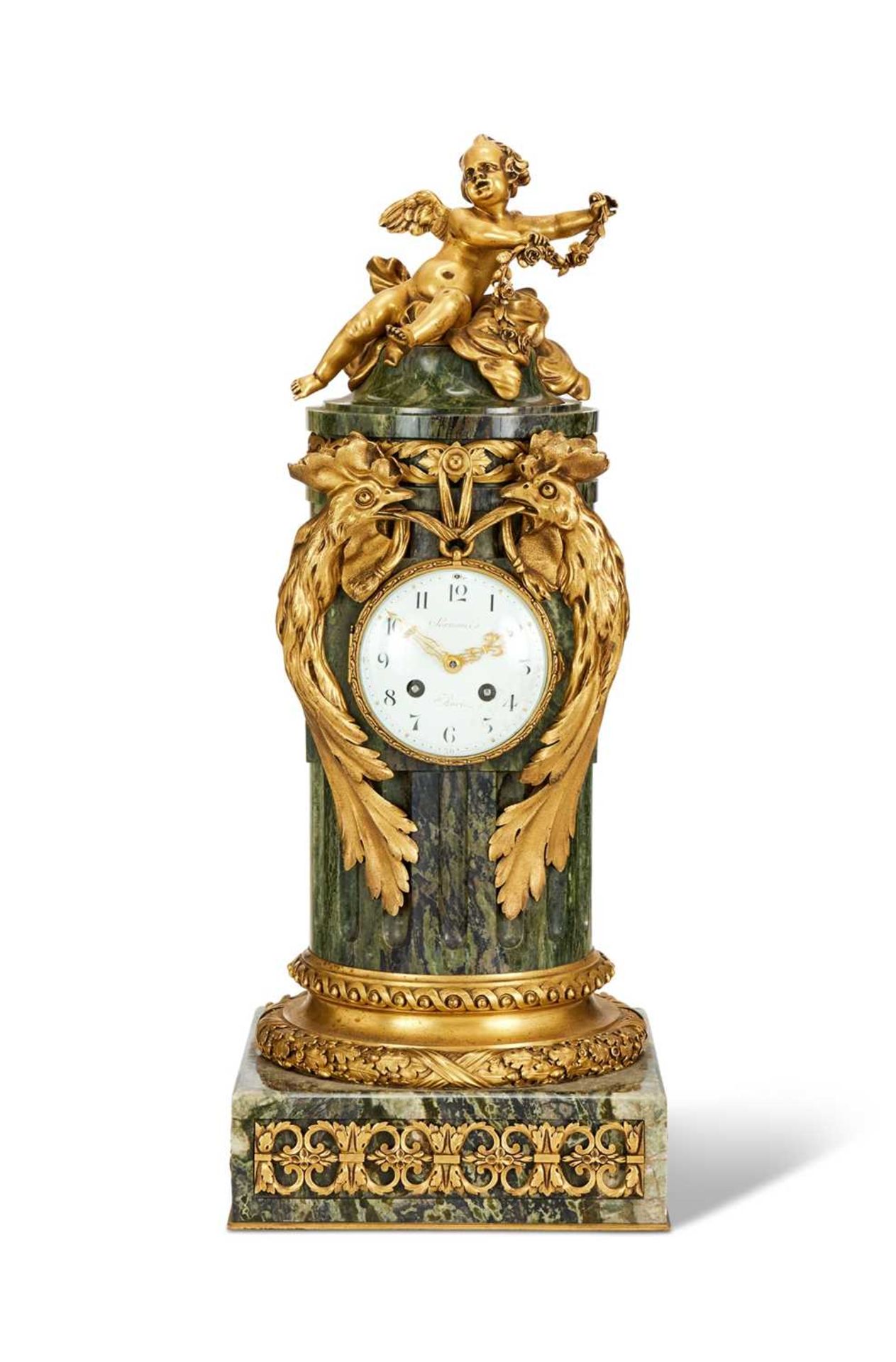 SORMANI, PARIS: AN IMPORTANT LATE 19TH CENTURY ORMOLU AND MARBLE MANTEL CLOCK - Image 5 of 5