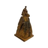 A CARVED WOOD MODEL OF THE SEELOWER HOHEN MONUMENT