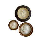 THREE 19TH CENTURY PORTRAIT ROUNDELS INCLUDING BEETHOVEN