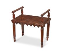 A REGENCY STYLE HALL BENCH IN THE MANNER OF BULLOCK