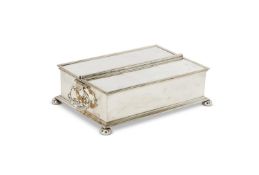 A LARGE SILVER TREASURY INKSTAND BY CHARLES & RICHARD COMYNS, LONDON, 1924