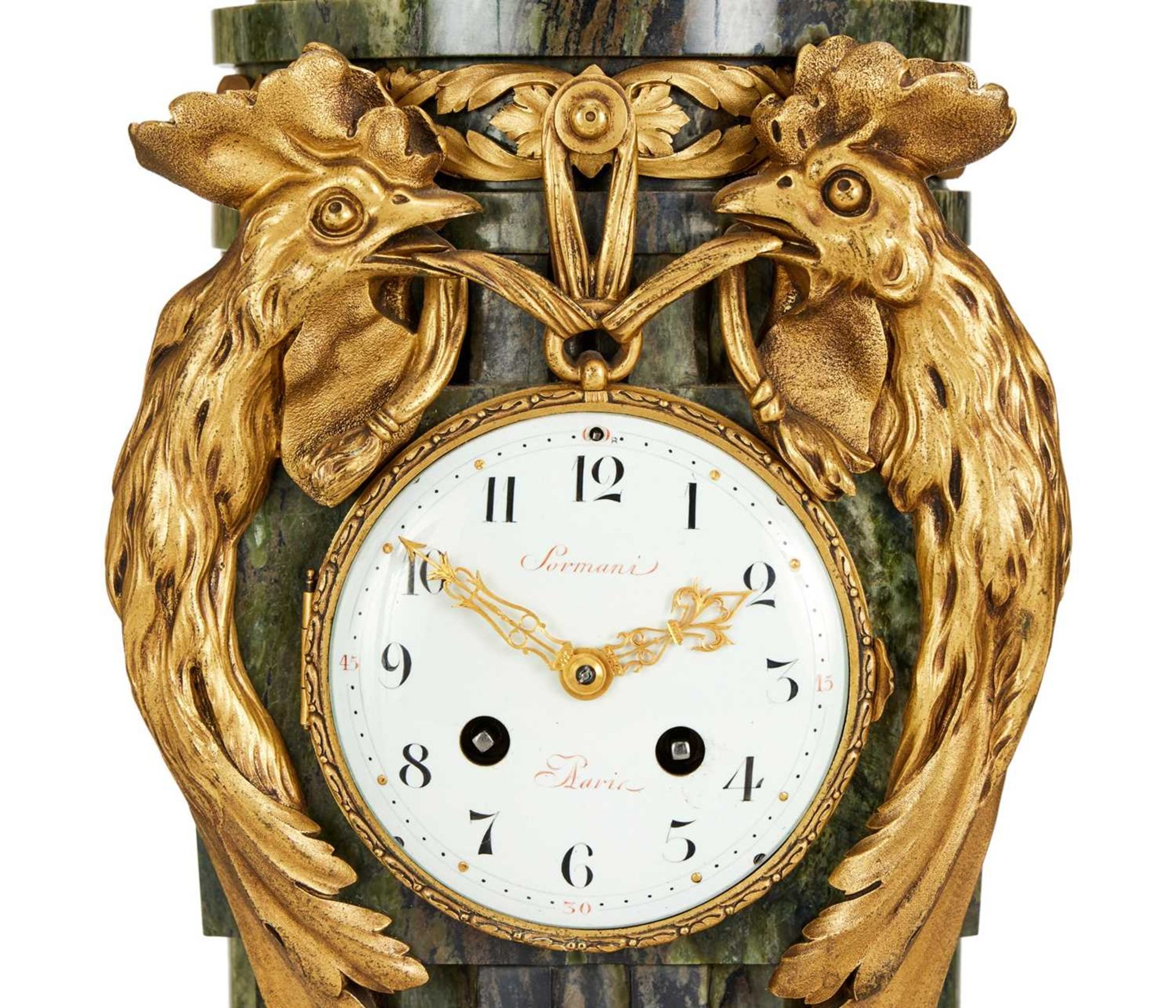 SORMANI, PARIS: AN IMPORTANT LATE 19TH CENTURY ORMOLU AND MARBLE MANTEL CLOCK - Image 3 of 5