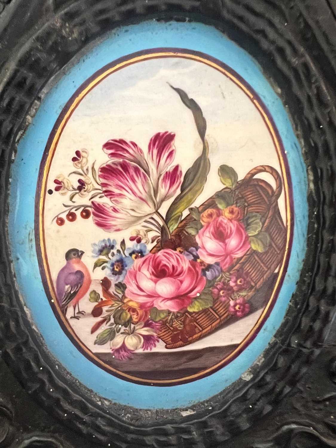 THIRTEEN MID 18TH CENTURY ENAMELS MOUNTED IN AN EBONY CASKET - Image 14 of 15